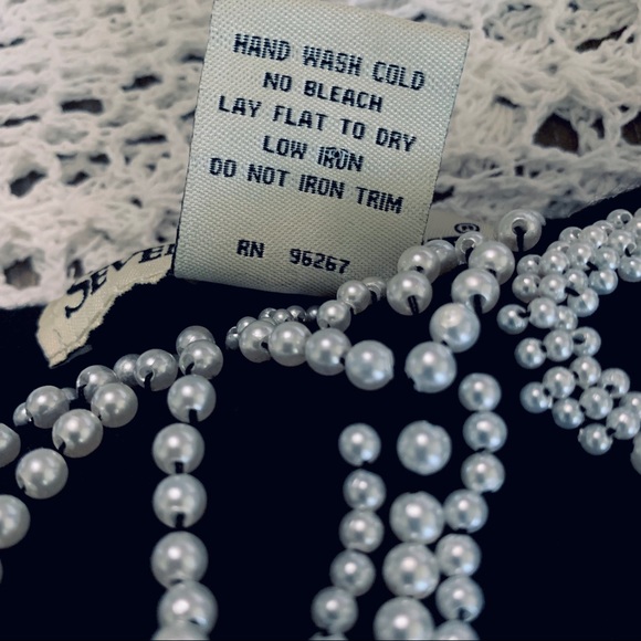 SEVENTH AVENUE BLACK KNIT CARDIGAN SWEATER WITH PEARL DESIGN - Picture 8 of 10